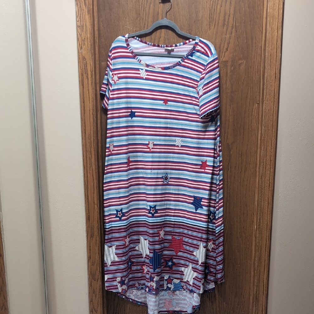 LuLaRoe Multicolor Striped Dress